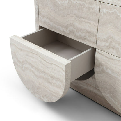 Yasmine Modern Faux Travertine Dresser