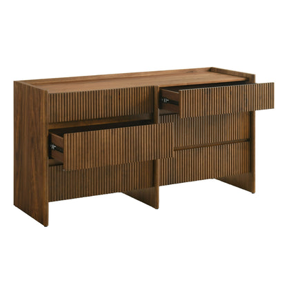 Reveal Modern Walnut 6‑Drawer Dresser