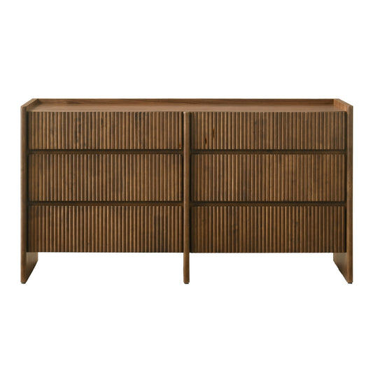 Reveal Modern Walnut 6‑Drawer Dresser