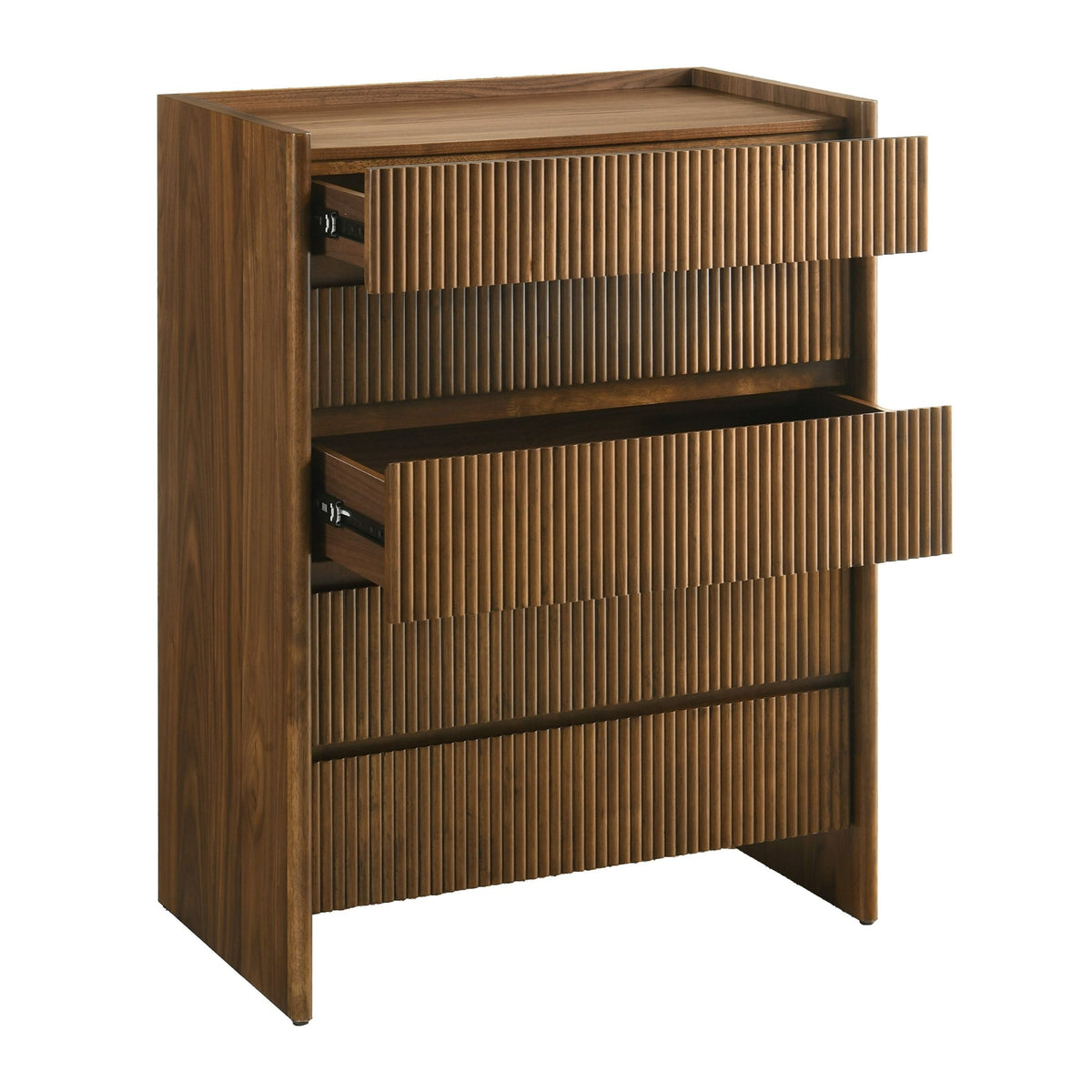 Reveal Modern Walnut 5‑Drawer Chest