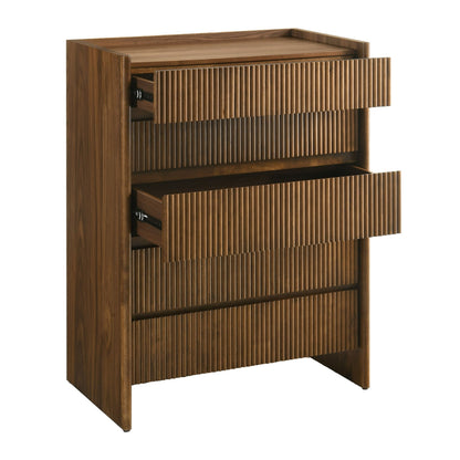 Reveal Modern Walnut 5‑Drawer Chest