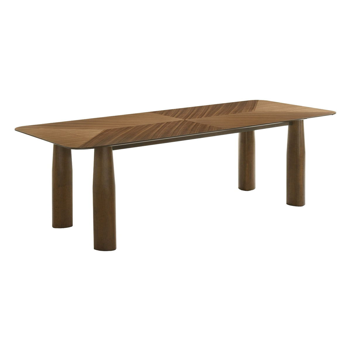 Sawyer Modern Walnut Rectangular Dining Table