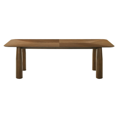 Sawyer Modern Walnut Rectangular Dining Table