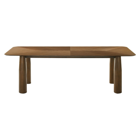 Sawyer Modern Walnut Rectangular Dining Table