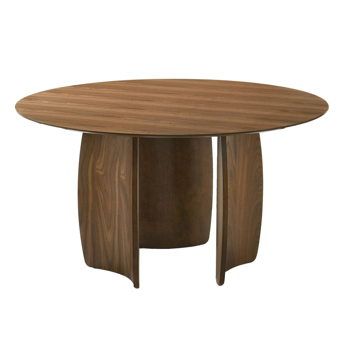 Titus Modern Walnut Round Dining Table