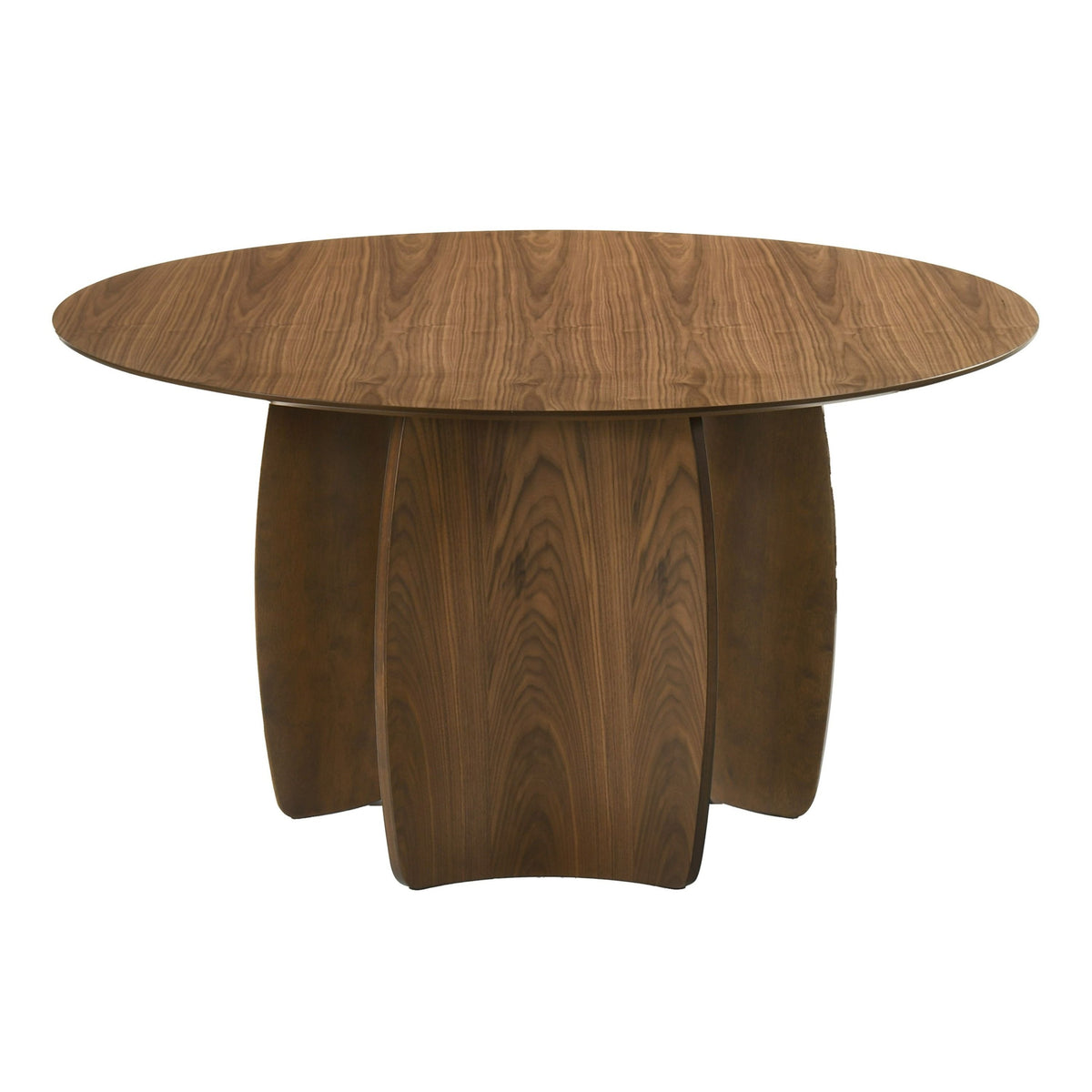Titus Modern Walnut Round Dining Table