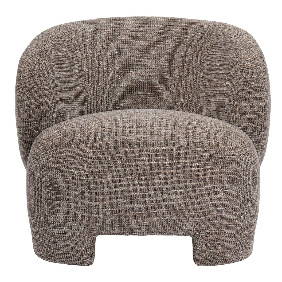 Odi Modern Brown Fabric Accent Lounge Chair
