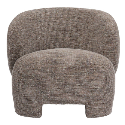 Odi Modern Brown Fabric Accent Lounge Chair