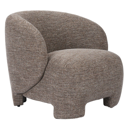Odi Modern Brown Fabric Accent Lounge Chair