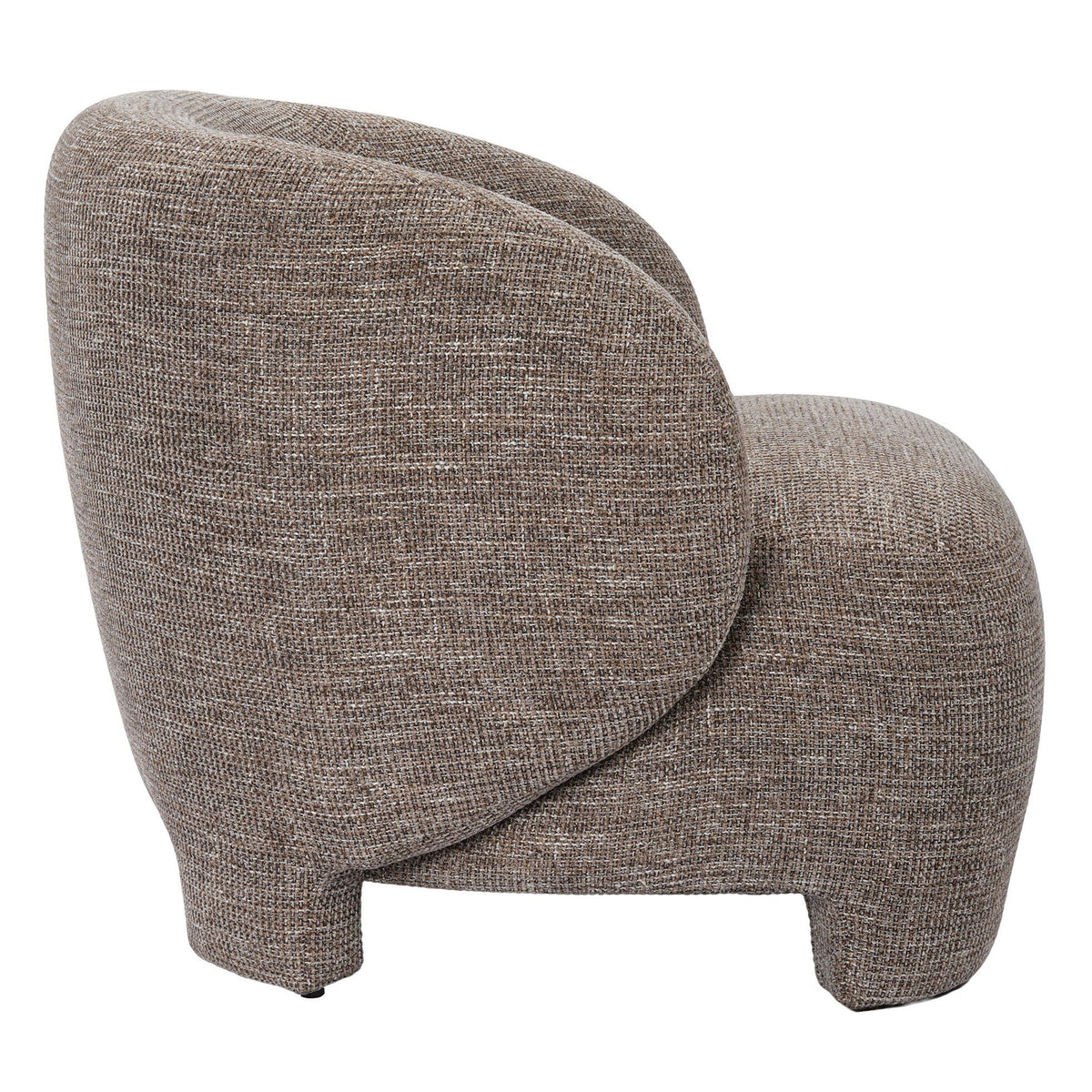 Odi Modern Brown Fabric Accent Lounge Chair