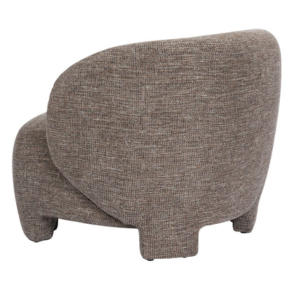 Odi Modern Brown Fabric Accent Lounge Chair