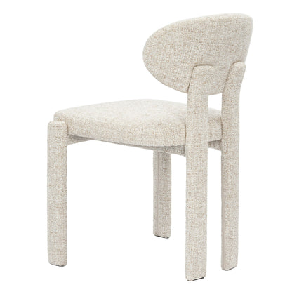 Riyad Modern Cream Fabric Upholstered Dining Chairs - Set of 2