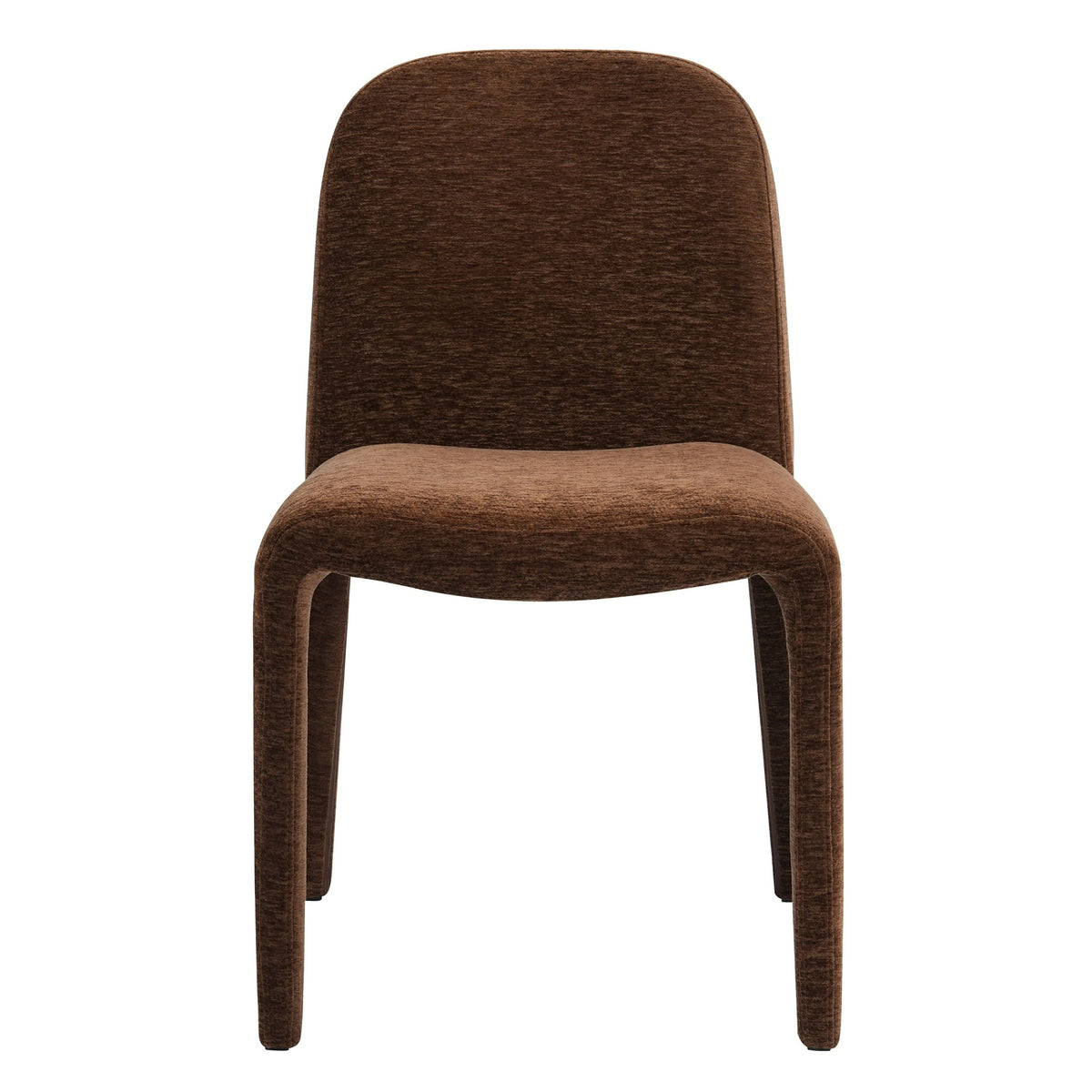 Rustin Modern Reddish Brown Fabric Upholstered Dining Chairs - Set of 2