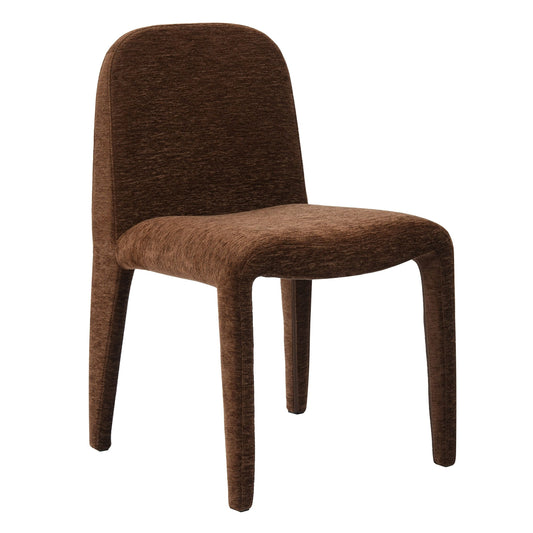 Rustin Modern Reddish Brown Fabric Upholstered Dining Chairs - Set of 2