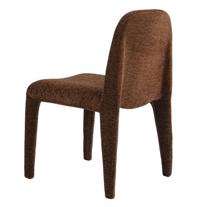 Rustin Modern Reddish Brown Fabric Upholstered Dining Chairs - Set of 2