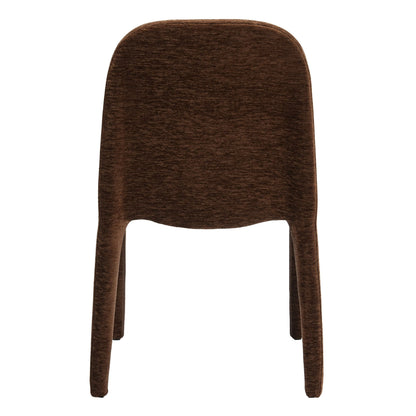 Rustin Modern Reddish Brown Fabric Upholstered Dining Chairs - Set of 2