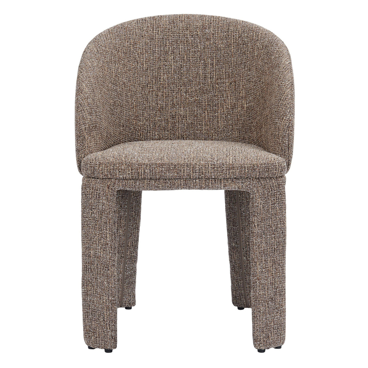 Sarkis Modern Brownish Grey Velvet Upholstered Dining Side Chair