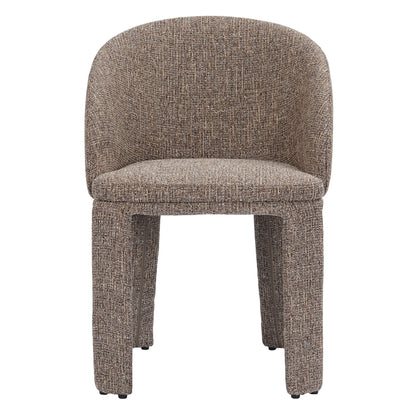 Sarkis Modern Brownish Grey Velvet Upholstered Dining Side Chair