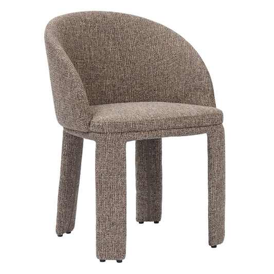 Sarkis Modern Brownish Grey Velvet Upholstered Dining Side Chair