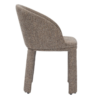 Sarkis Modern Brownish Grey Velvet Upholstered Dining Side Chair