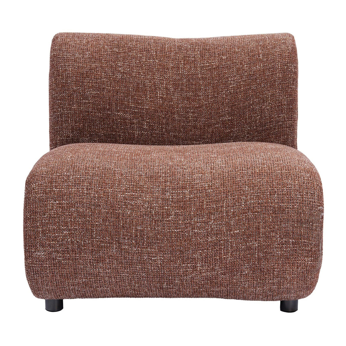 Moz Modern Brick Red Fabric Sectional Sofa
