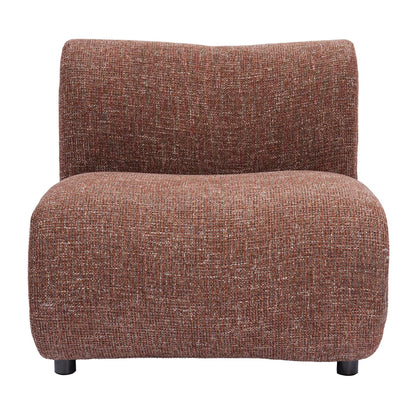 Moz Modern Brick Red Fabric Sectional Sofa
