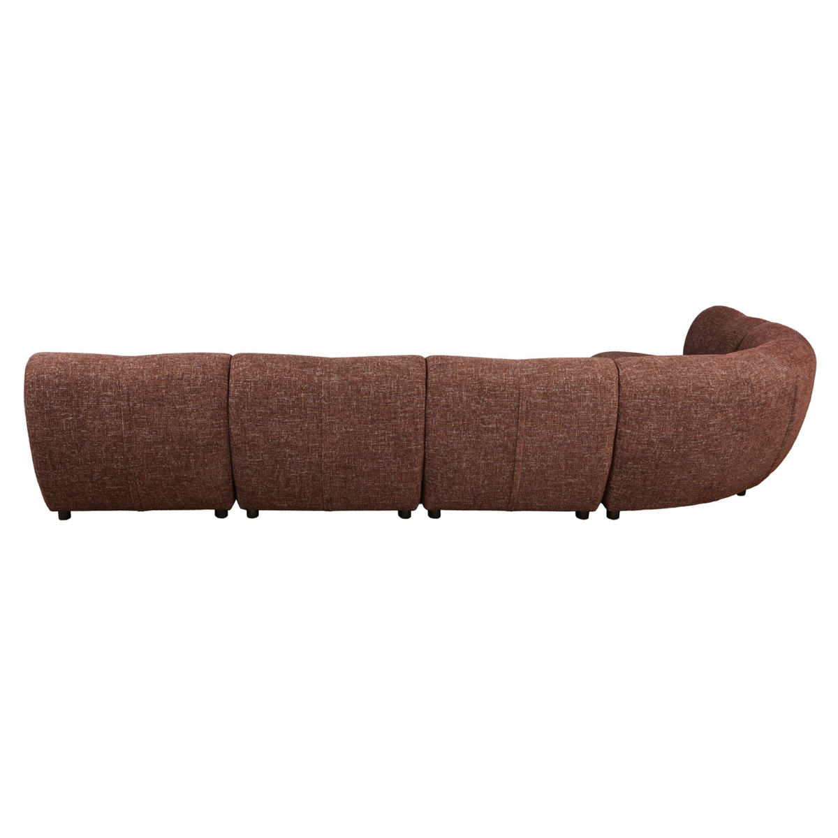 Moz Modern Brick Red Fabric Sectional Sofa