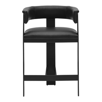 Nouveau Boswell Counter Chair Black Faux Leather Metal