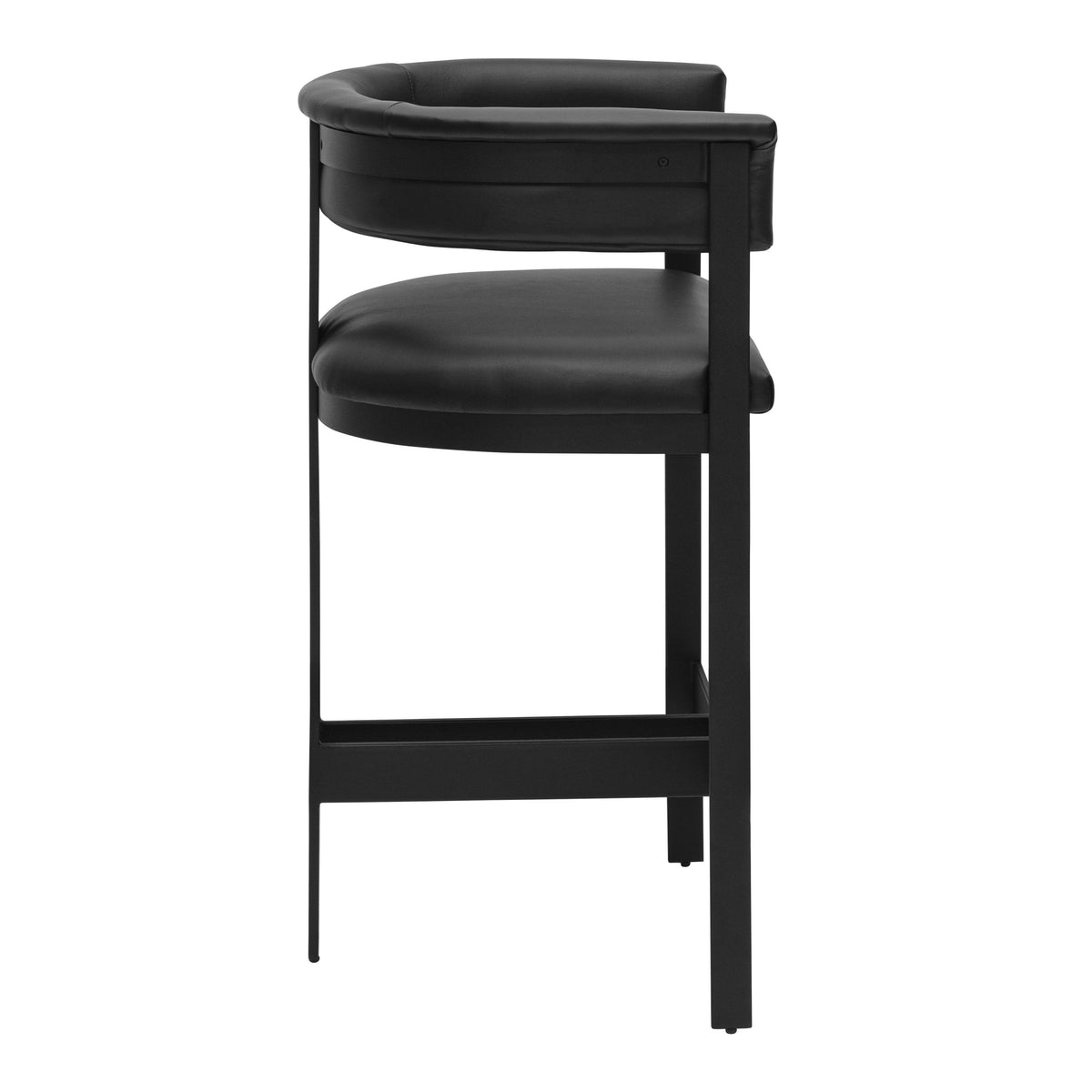 Nouveau Boswell Counter Chair Black Faux Leather Metal