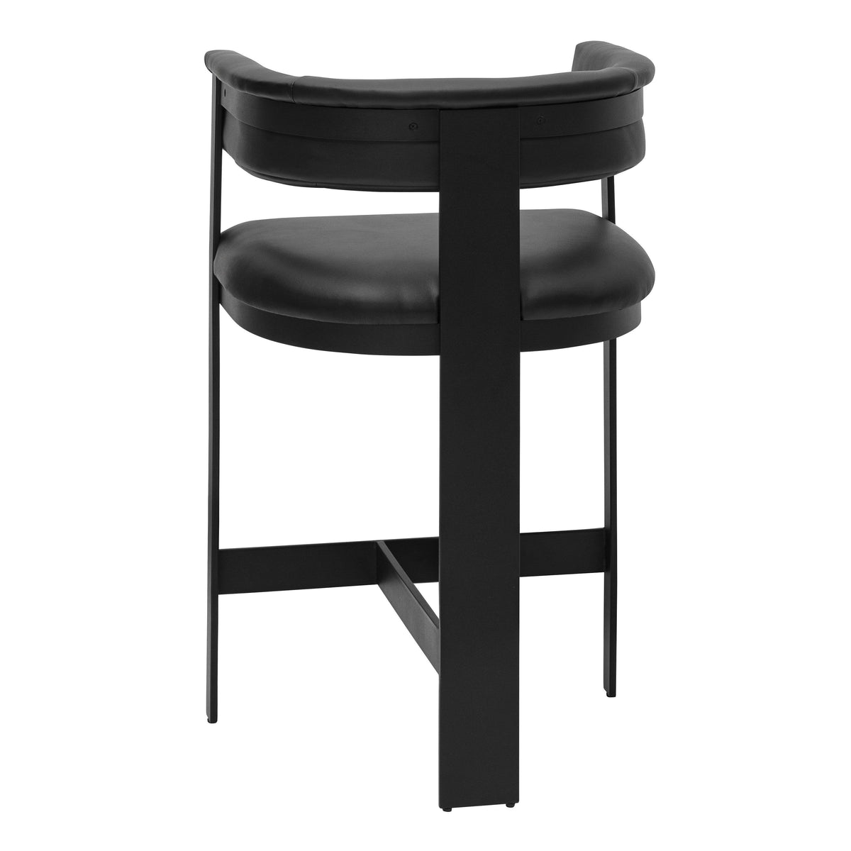 Nouveau Boswell Counter Chair Black Faux Leather Metal
