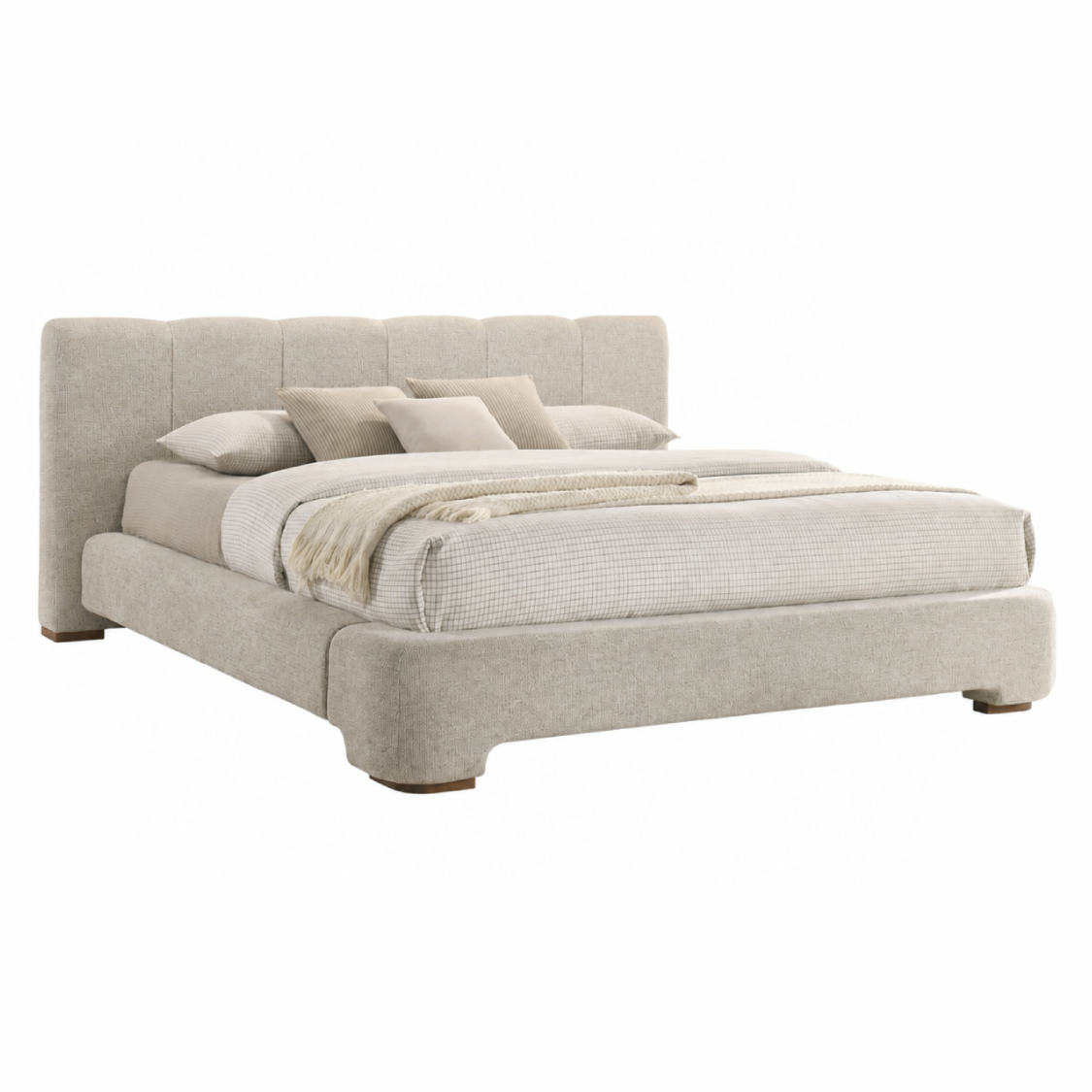 Reveal Beige Upholstered Bed