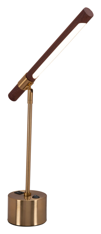 Kippy Table Lamp Brown & Brass