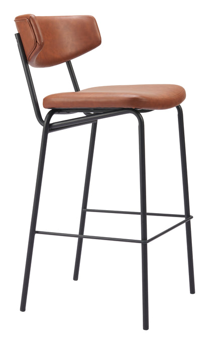 Charon Barstool (Set of 2) Vintage Brown – Elegant and Comfortable Vintage Brown Barstools for Contemporary Kitchens or Bars