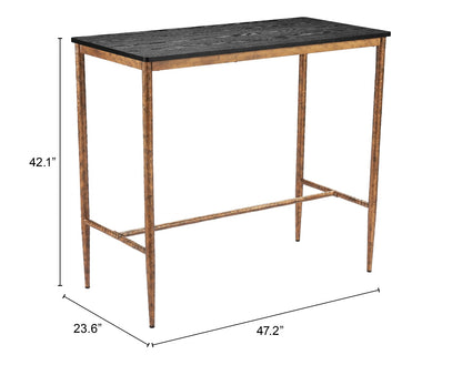 Nida Bar Table Black & Bronze