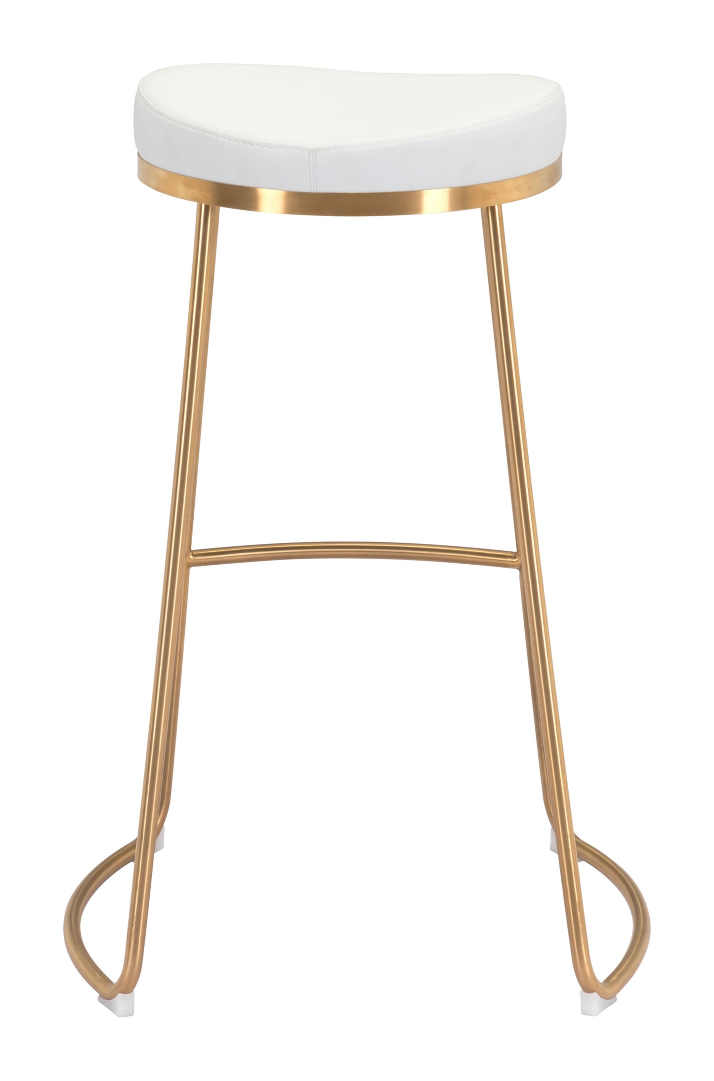 Bree Barstool (Set of 2) White & Gold