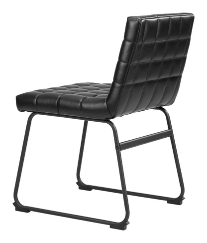Pago Dining Chair Set of 2 - Black Stylish and Modern Upholstered Chairs for Elegant Dining Rooms