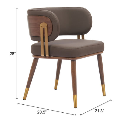 Brew Dining Chair (Set of 2) Brown & Walnut – Elegant and Comfortable Brown & Walnut Dining Chairs for Modern Dining Spaces