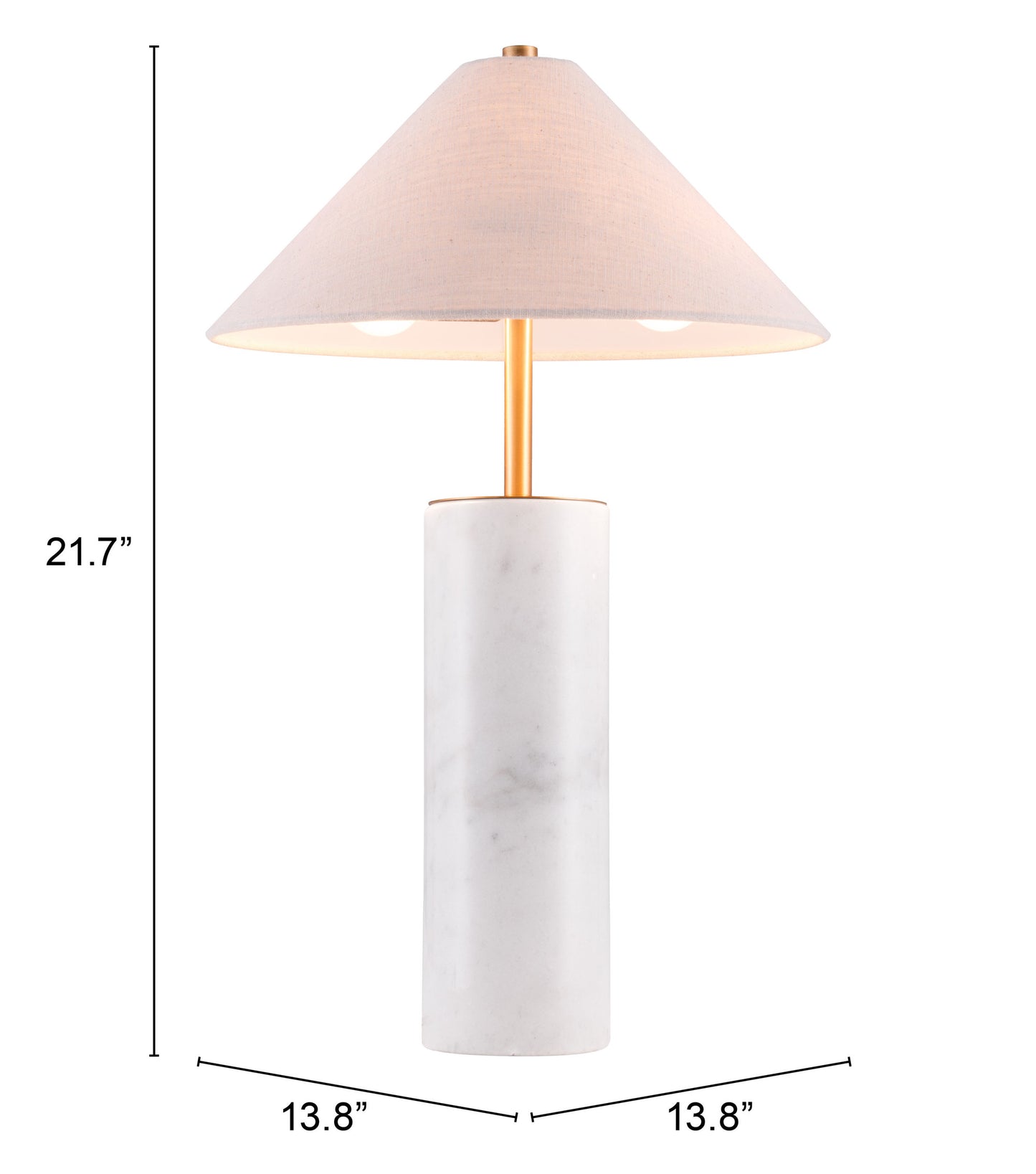 Ciara Table Lamp Beige & White