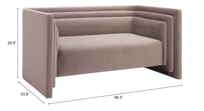Trippel Loveseat Taupe – Stylish and Comfortable Taupe Loveseat for Contemporary Living Rooms