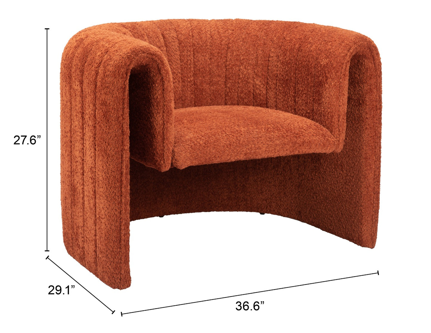 Viana Accent Chair Burnt Orange