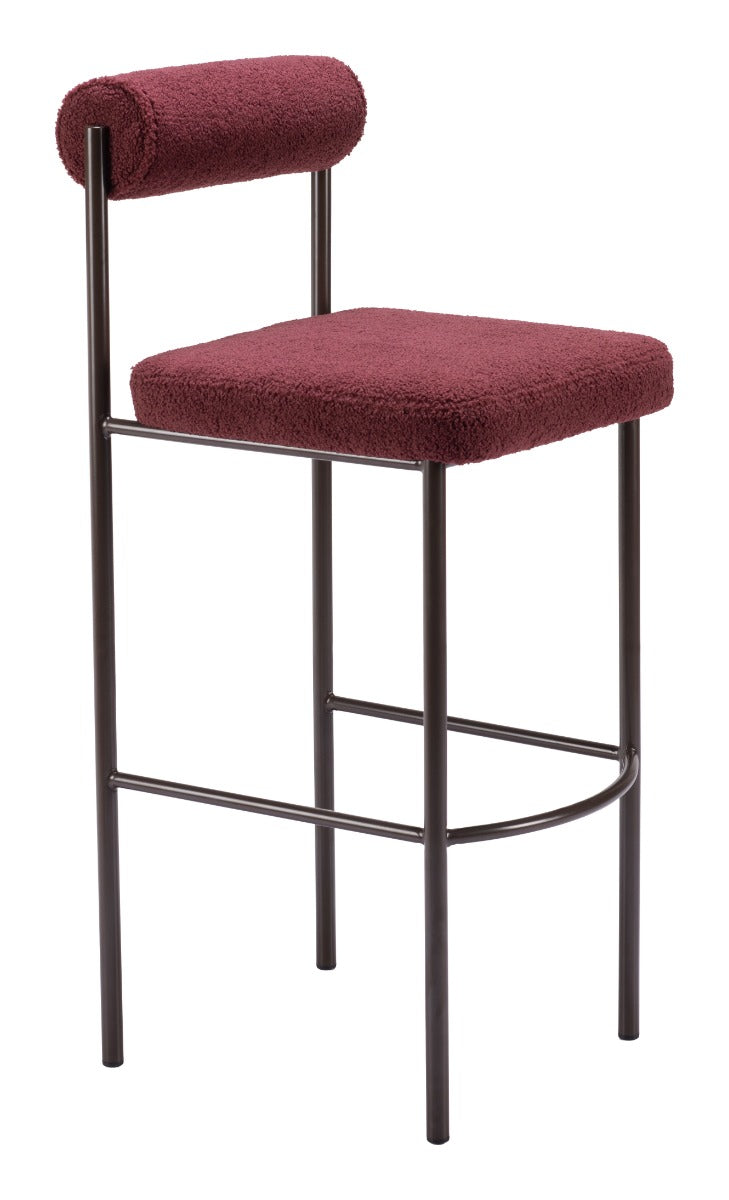 Livorno Barstool (Set of 2) Red & Bronze