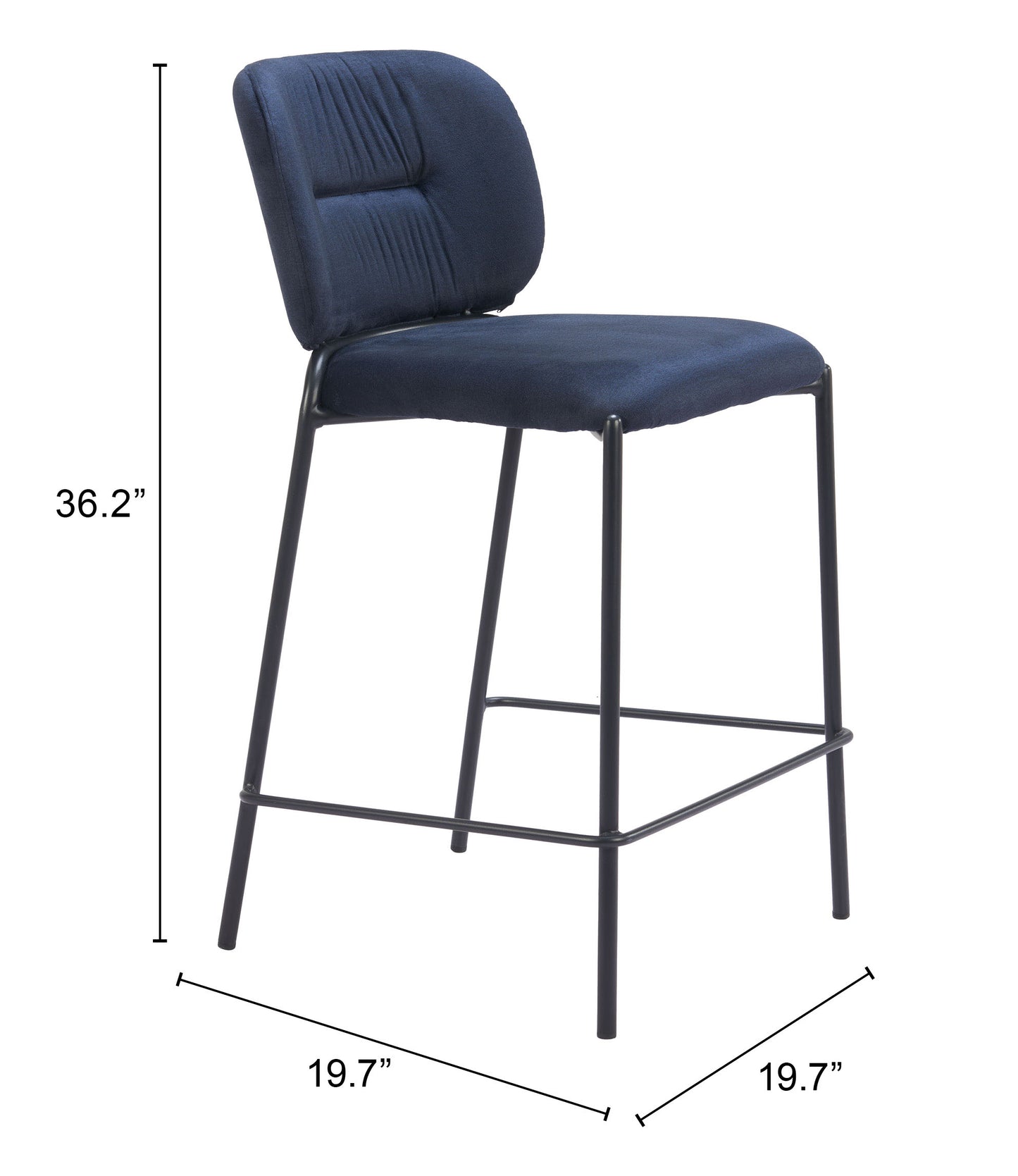 Plat Counter Stool (Set of 2) Blue