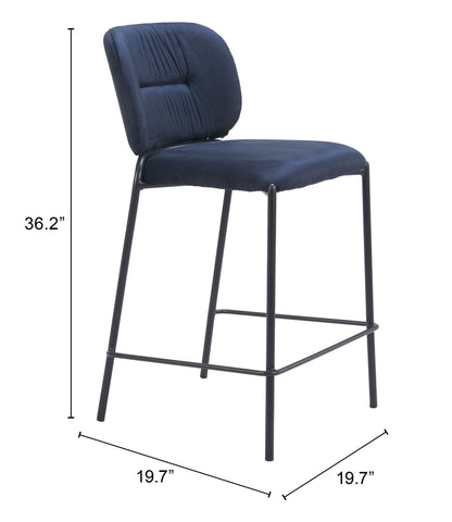 Plat Counter Stool (Set of 2) Blue