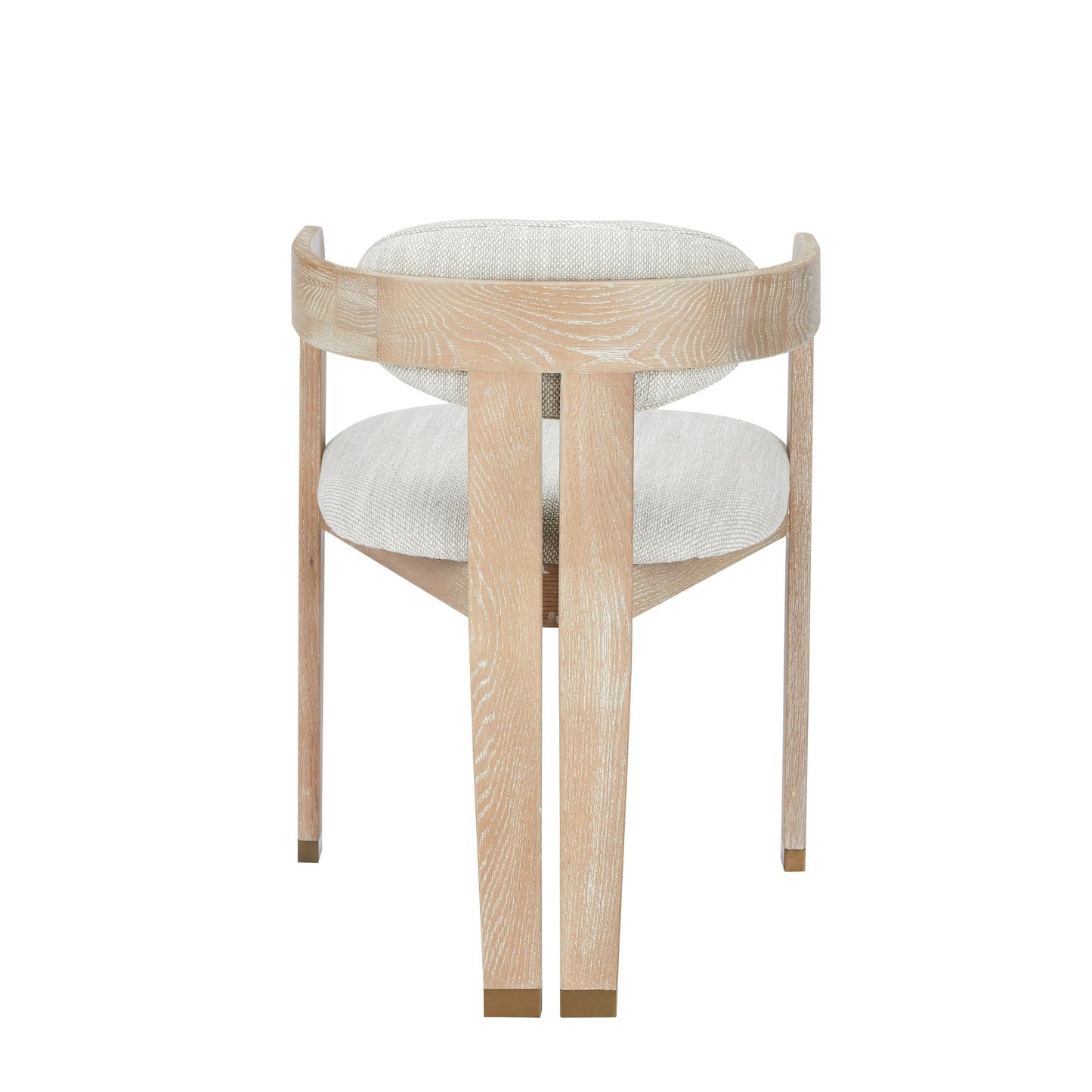Modrest Belton - Modern Off-White Fabric + White Wash Oak Dining Chair
