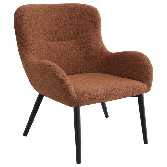 Calvin Upholstered Modern Arm Accent Chair Rust - Warm and Stylish Seating for Any Room