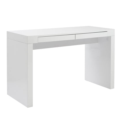 Donald Desk in White with Two Drawers