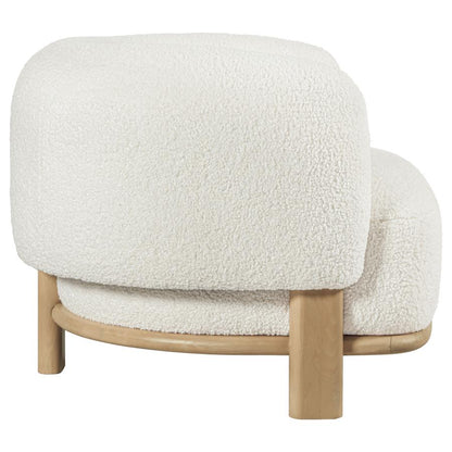Lawler Ivory Boucle Upholstered Barrel Back Accent Chair