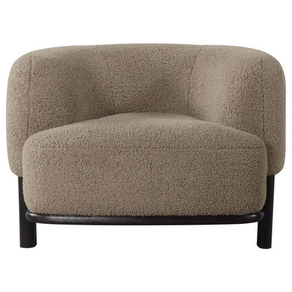 Lawler Upholstered Barrel Back Accent Chair Mushroom - Elegant and Cozy Accent for Any Room