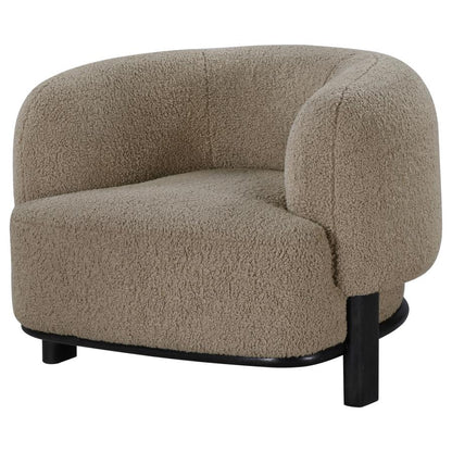 Lawler Upholstered Barrel Back Accent Chair Mushroom - Elegant and Cozy Accent for Any Room