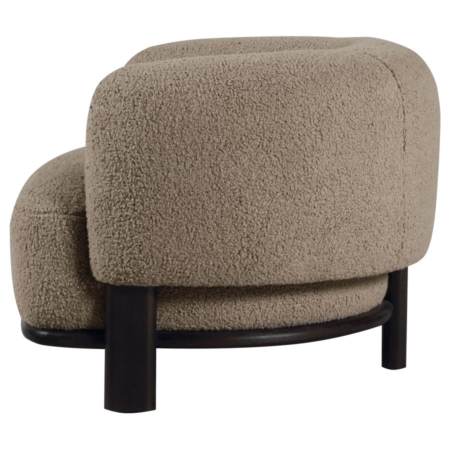 Lawler Upholstered Barrel Back Accent Chair Mushroom - Elegant and Cozy Accent for Any Room